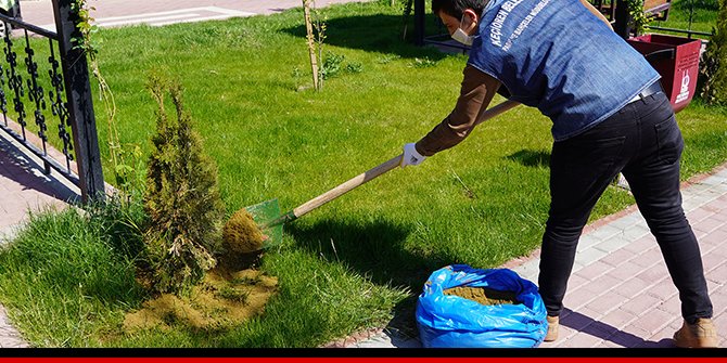 Keçiören Belediyesi tarafından üretilen gübreler park ve bahçelerde kullanılıyor 