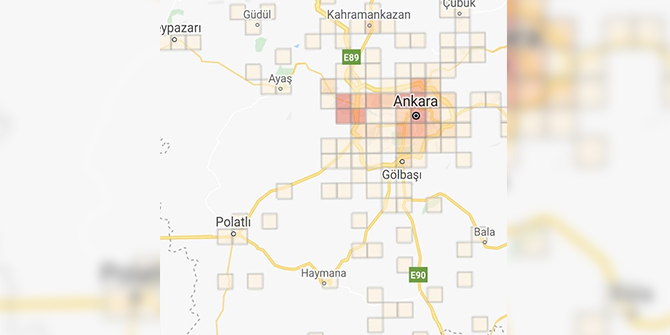 Ankara'nın ilçe ilçe koronavirüs haritası