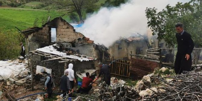 Gölbaşı'nda ev yangını