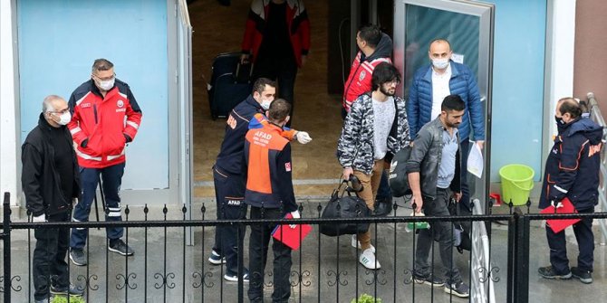 Zonguldak'ta karantina süresi sona eren 360 kişi memleketlerine uğurlandı