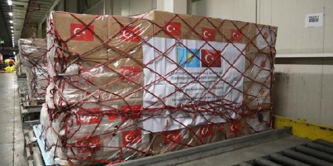 Kazakistan'a tıbbi yardım malzemeleri gönderildi