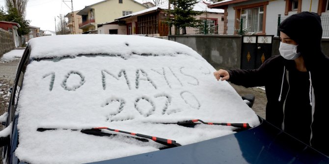 Kars ve Erzurum mayıs ayında beyaza büründü