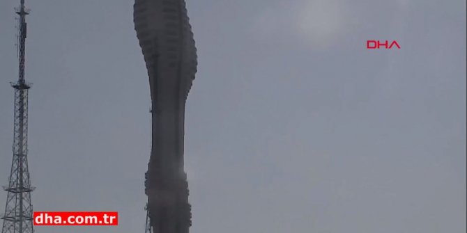 Yeni Çamlıca kulesinde yangın
