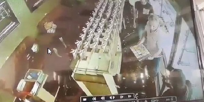 Kuyumcu soygunu kamerada