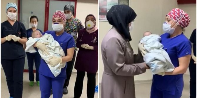 Kütahya'da Kovid-19'u yenen 5 aylık bebek taburcu edildi