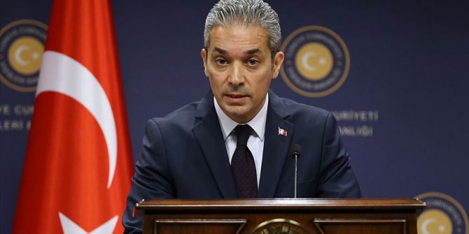 Dışişleri Bakanlığı Sözcüsü Aksoy'dan Yunanistan'da Türk bayrağı yakılmasına tepki