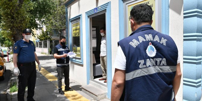 Mamak zabıtasından duraklara denetim