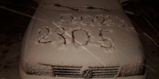Ordu'ya kar yağdı