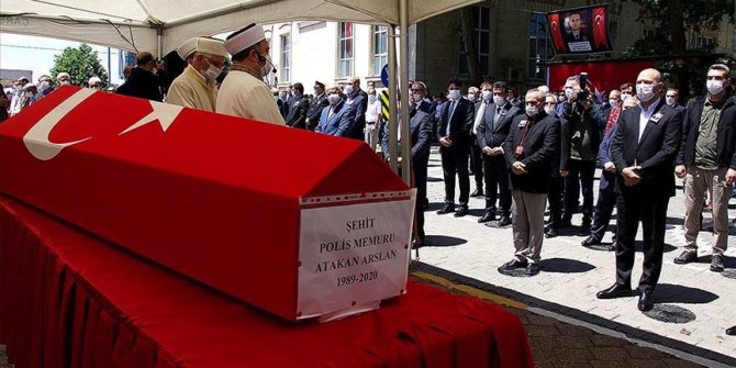 Şehit polis memuru Atakan Arslan son yolculuğuna uğurlandı