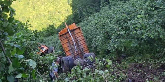 Kamyon 300 metrelik uçuruma yuvarlandı: 2 ölü, 3 yaralı