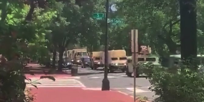 ABD ordusu Washington'a sevkiyat yapıyor