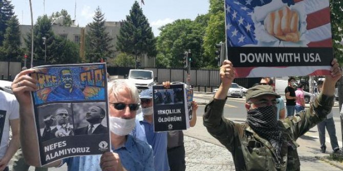 ABD Büyükelçiliği önünde 'George Floyd' protestosu
