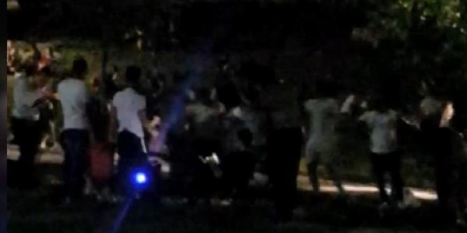 Maçka Parkı'nda koronavirüse aldırmadan halay çektiler