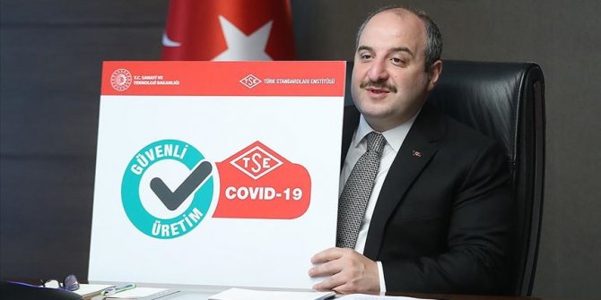 Sanayi ve Teknoloji Bakanı Varank: Kovid-19 güvenli üretim belgeleri verilmeye başlandı
