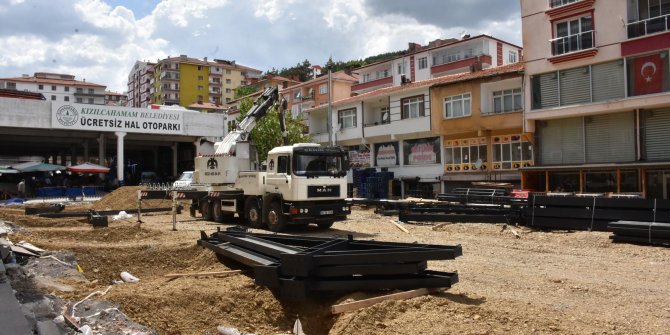 Kızılcahamam yeni kapalı pazar çalışmaları devam ediyor