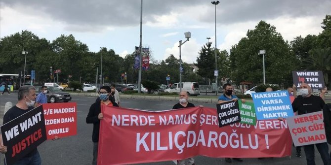 İSPARK'tan çıkartılan işçiler, İBB önünde protesto gösterisi yaptı