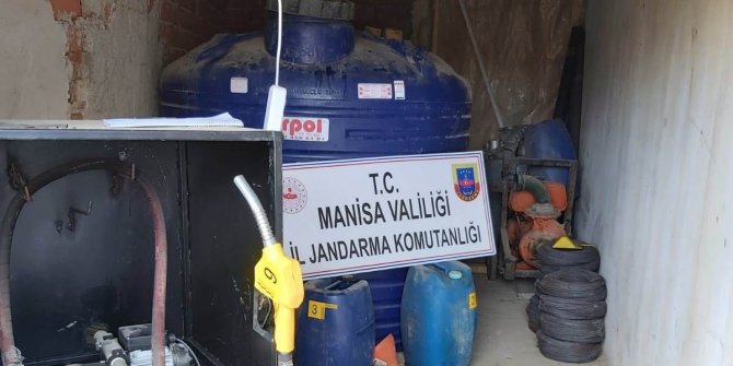 Evinin deposuna kaçak akaryakıt istasyonu kurmuş