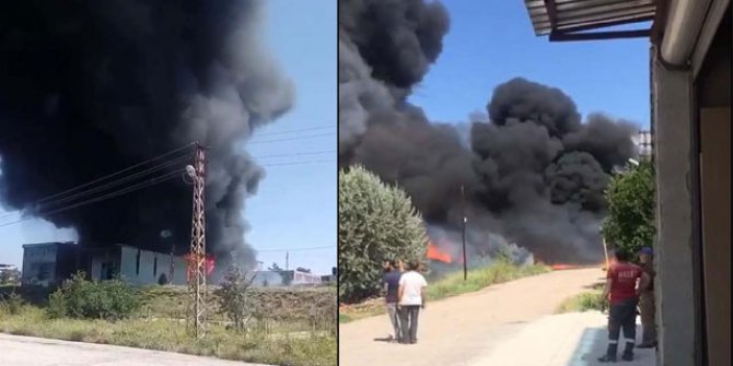 Ankara'da boya deposunda yangın