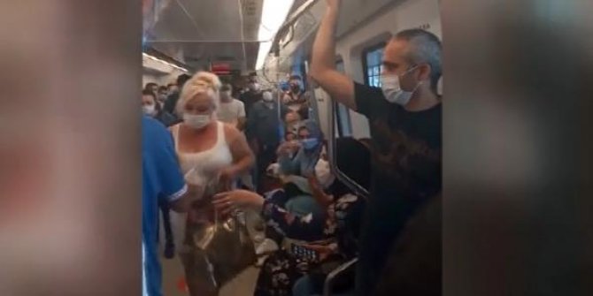 Ankara Metrosu'nda 'maske' gerginliği
