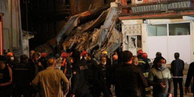 Erzurum'da çöken bina, mahallede paniğe yol açtı