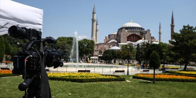 Ayasofya'ya yerli ve yabancı medya ilgisi