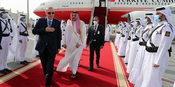 Cumhurbaşkanı Erdoğan Katar'da