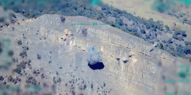 F-16 uçakları Irak'ın kuzeyinde tespit edilen terör yuvalarını imha etti