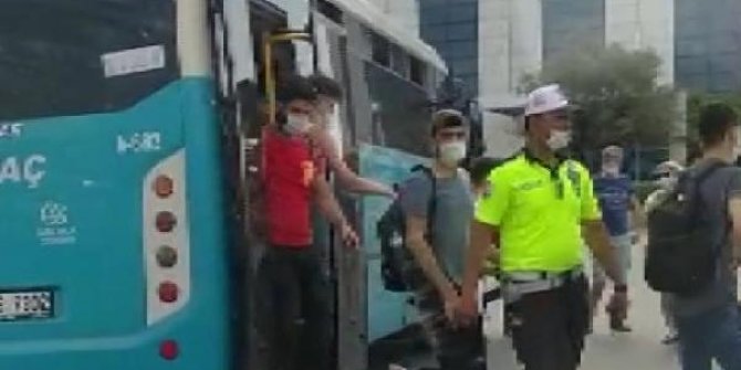 Esenyurt'ta fazla yolcusu olan otobüs trafikten men edildi