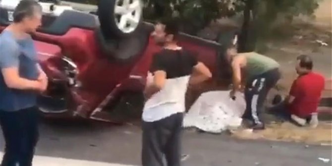 Osmaniye'de otomobil takla attı; Doğa ile Duru öldü, 4 kişi yaralı