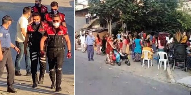 Sosyal mesafesiz sokak düğününe polis baskını