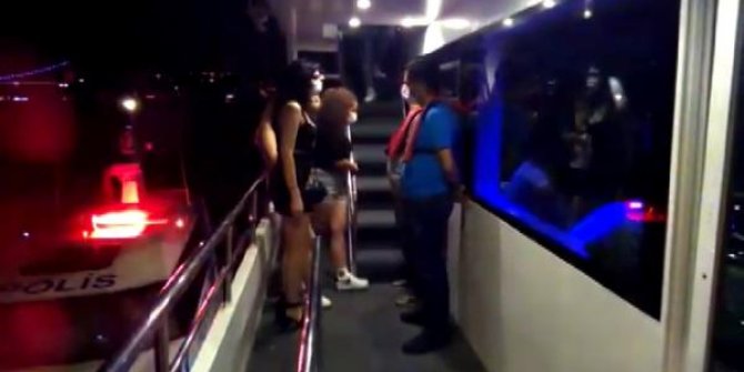 Sarıyer'de teknedeki partiye koronavirüs baskını