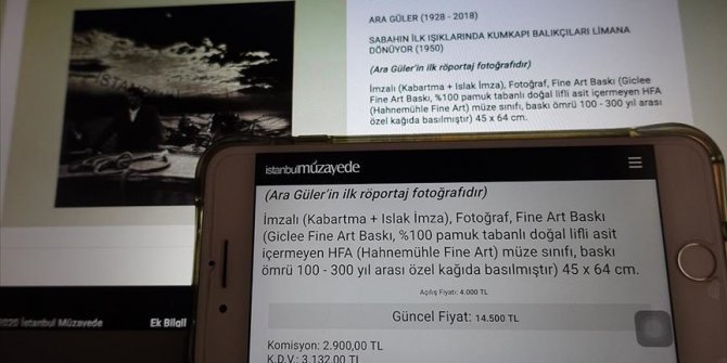 Ara Güler'in ilk röportaj fotoğrafı 20 bin 532 liraya satıldı
