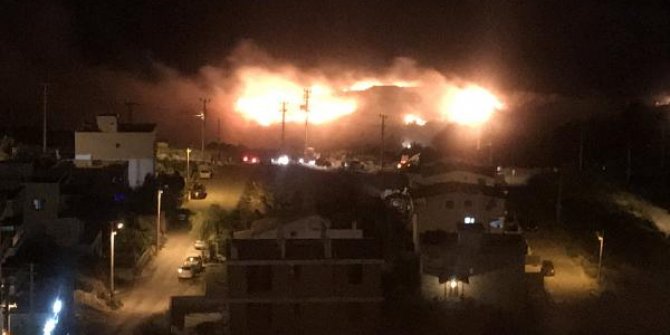 İzmir'de makilik alanda yangın