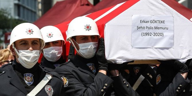 Şehit polis memuru Gökteke son yolculuğuna uğurlandı