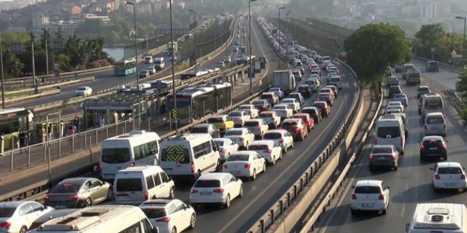Haliç'te trafik yoğunluğu