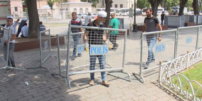 Ayasofya çevresinde geniş güvenlik önlemleri
