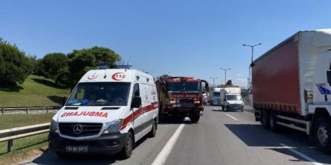 Pendik TEM Otoyolu'nda kaza