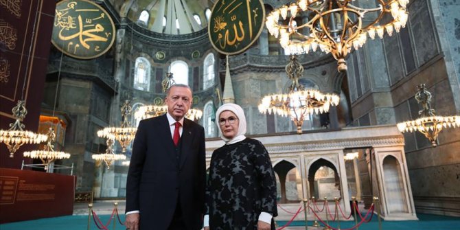 Cumhurbaşkanı Erdoğan'dan Ayasofya-i Kebir Cami-i Şerifi paylaşımı