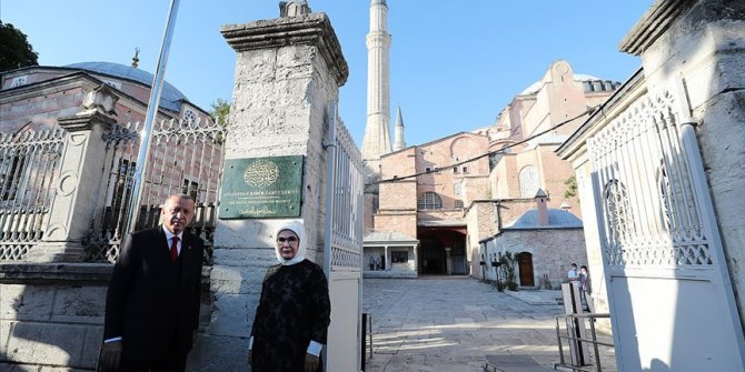 Emine Erdoğan'dan Ayasofya-i Kebir Cami-i Şerifi paylaşımı