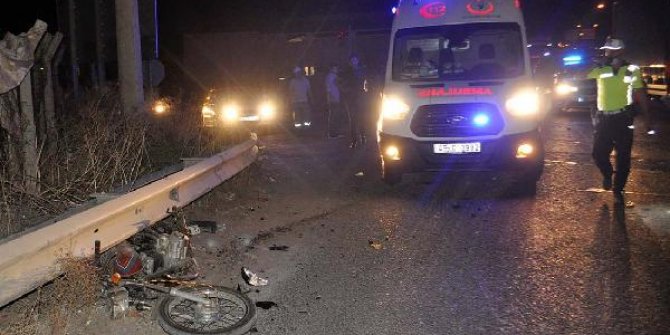Kazada ayağı kopan motosikletli genç yaşamını yitirdi