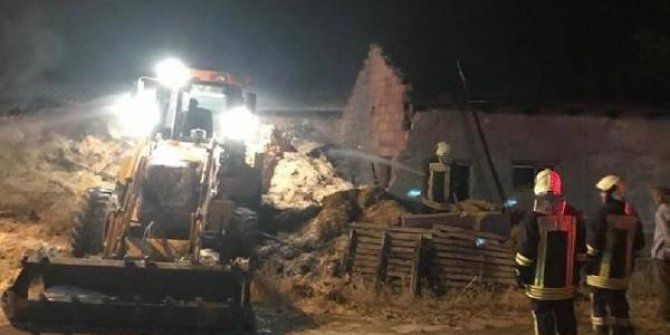 Besihane yangınında 40 büyükbaş hayvan öldü