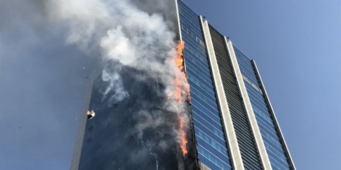 Ankara'da plazada yangın çıktı