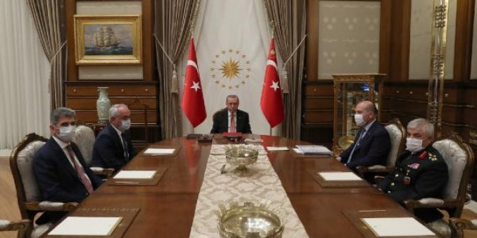 Cumhurbaşkanı Erdoğan, Bakan Soylu ve beraberindekileri kabul etti