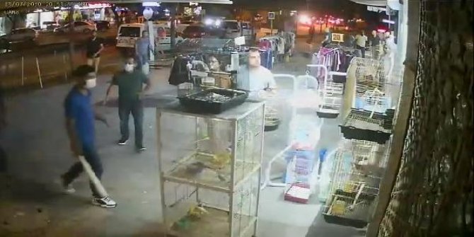 Dünürü ve yakınları tarafından sopalarla darbedildiği anlar kamerada