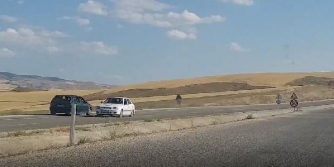 Kırıkkale'de ters yönde giden otomobil panik yarattı