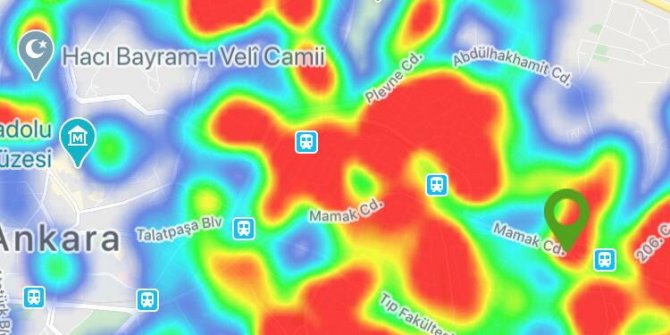 Ankara'nın koronavirüs haritası
