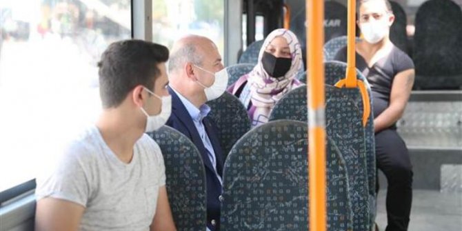 Ankara'da denetimde! Halk otobüsüne bindi, yolcuları uyardı