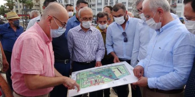 Lütfi Elvan, 'Mersin Millet Bahçesi'nde incelemelerde bulundu