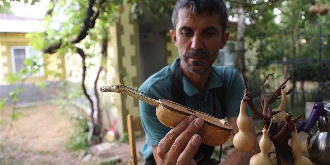 Bingöllü usta doğadan topladığı malzemeleri sanat eserine dönüştürüyor