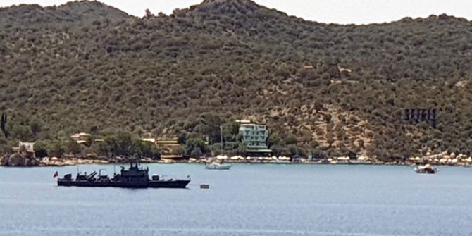 Türk fırkateyni yeniden Kaş'ta
